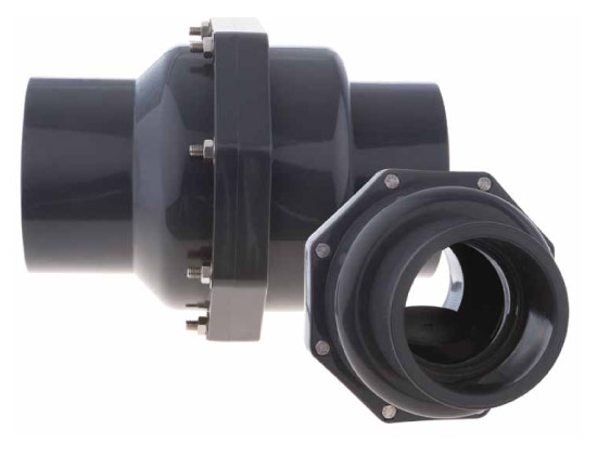pvc flap valves in black